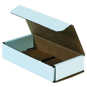 Aviditi White Corrugated Cardboard Mailing Boxes, 10" x 6" x 2", Pack of 50, Crush-Proof, For Shipping, Mailing and Storing