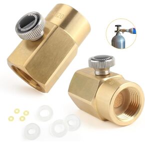Soda Refill Bottle Co2 Adapter Refills Connector Kit for CGA320 to TR21-4,Soda Machine Soda Bottle Adapter Connector Adapter Accessories Replacement for (CGA320 to TR21.4)