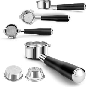 54mm Bottomless Portafilter Includes 2 Precision Filter Basket Fits Barista Express(BES870) Pro The Espresso Accessories Made of Stainless Steel and Ergonomic ABS (Black)
