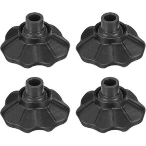 PATIKIL 0.59 Inch Chair Foot Cover, 4 Pack Non-Slip Camping Chair Legs Cap Replacement Folding Chair Table Leg Pads Floor Protectors Stability on Rugged Fit for 0.59"(15mm) Legs, Black