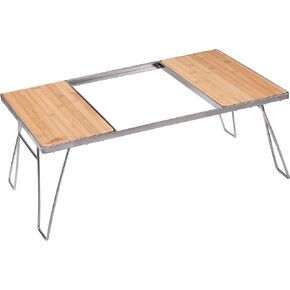 Campingmoon IGT Grill Table Stainless Steel w/Storage Bag w/o Removable Center Compartment CK-1