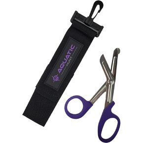 Stainless Steel Dive, Fishing, Hunting Scissors/Shears with Sheath and Swivel Clip