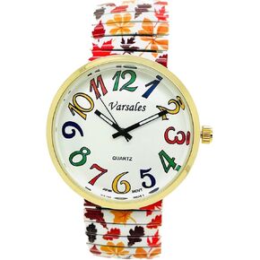 Varsales Ladies Novelty Holidays Seasons Elegant Stretch Elastic Band Analog Quartz Fashion Watch in Kuwait