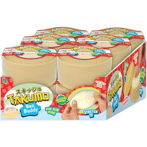 JA-RU Takumo Dumpling Squishy Stress Ball (1 Unit) Dough Ball Fidget Toy for Kids. Stress Relief Squeeze Ball. Squishy Bun in Steamer Sensory Toy. 4559-1