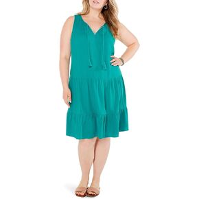 NIC+ZOE Women's Double Gauze Tiered Dress