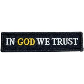 USA MADE in God We Trust Hook and Loop Patch, 1 Pcs Funny Meme Embroidered Patches, Tactical Military Morale Patch with Hook Fastener Backing, Cute Applique Accessories for Backpacks