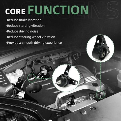 Engine Motor & Transmission Mount 4 PCS SET Fit for Toyota Highlander FWD, 2.4L, l4, 2004 2005 2006 2007 Automatic Transmission #Replace 1236128100, 123620A020, 1236328120, 12370A040 in Saudi Arabia