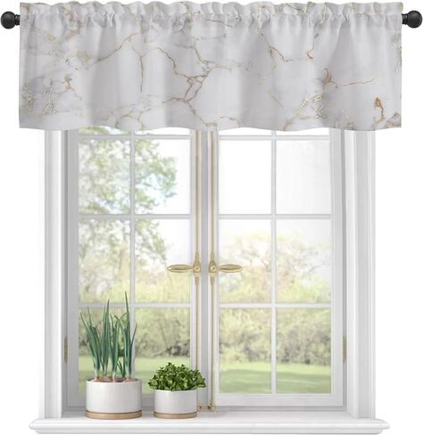 Curtain Valances, Cute Highland Cow Semi Sheer Kitchen Windows Valances, Rod Pocket Short Window Treatment Light Filtering Decor Valances for Kitchen Living Room Bedroom Windows - 54"x18" in Saudi Arabia