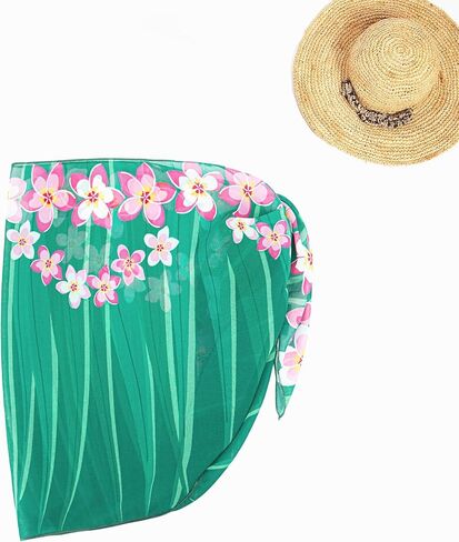 MissShorthair Sarong Coverups for Swimwear Women Bathing Wrap Short Floral Beach Chiffon Green Midi Bikini Swimsuit in Saudi Arabia