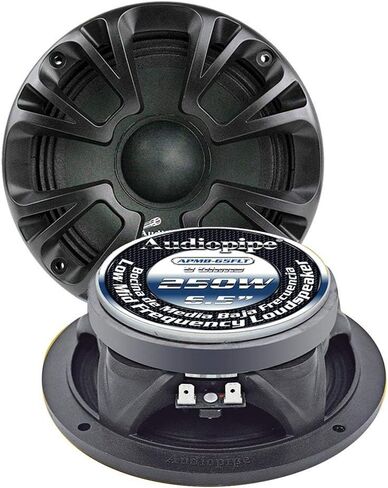 مكبر صوت للسيارة AudioPipe APMB-65FLT-CMP مقاس 6.5 بوصة ومكبر صوت 3.75 بوصة ومجموعة مكونات متقاطعة مع قوة قصوى 1000 وات in Saudi Arabia