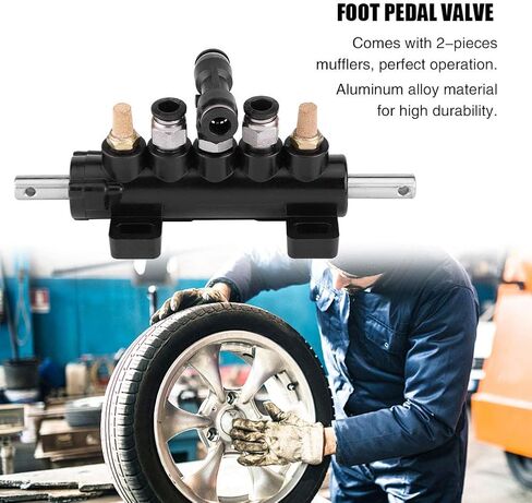 KIMISS Car Air Control Valve Foot Pedal Valve for Tire Changer Machine Supplies Tool Type B,Aluminum Alloy (White)(A) in Saudi Arabia