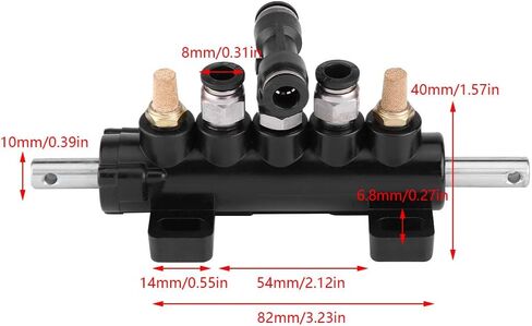 KIMISS Car Air Control Valve Foot Pedal Valve for Tire Changer Machine Supplies Tool Type B,Aluminum Alloy (White)(A) in Saudi Arabia