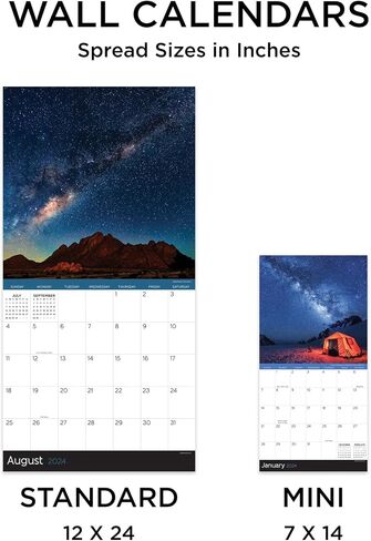 TF PUBLISHING 2024 Stargazing Mini Calendar | Large Grids for Appointments and Scheduling | Vertical Monthly Wall Calendar 2024 | Home and Office Organization | Premium Gloss Paper | 7"x7" in Saudi Arabia