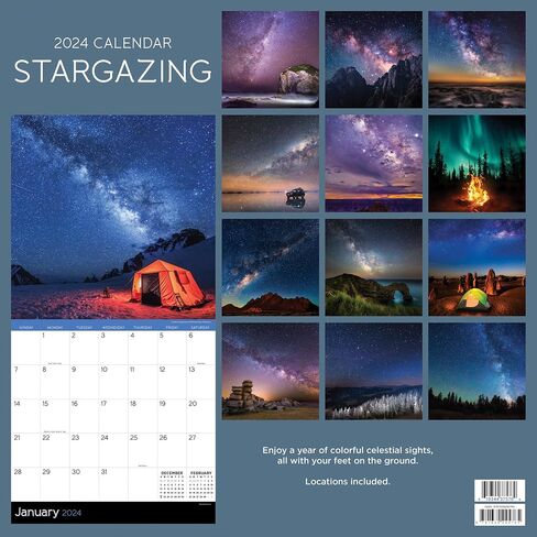 TF PUBLISHING 2024 Stargazing Mini Calendar | Large Grids for Appointments and Scheduling | Vertical Monthly Wall Calendar 2024 | Home and Office Organization | Premium Gloss Paper | 7"x7" in Saudi Arabia