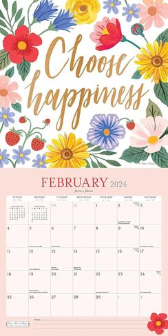 تقويم Bonnie Marcus 2024 - حزمة تقويم حائط فاخرة بألوان مائية 2024 مع أكثر من 100 ملصق تقويم (هدايا الموضة، واللوازم المكتبية) in Kuwait