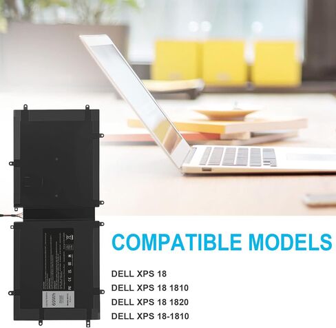 Futurebatt 4DV4C 63FK6 14.8V 69Wh بطارية كمبيوتر محمول لديل XPS 18 1810 1820 سلسلة D10H3 063FK6 D10H3 0D10H3 4DV4C 04DV4C in Kuwait