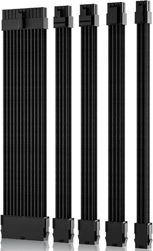 PSU Power Supply Cable Extension Kits, 24Pin ATX Cable, 4+4 Pin CPU Cable, 3X 6+2 Pin PCIE Cable, 4X Cable Comb (BYG, 4-Cable-Set) in Saudi Arabia