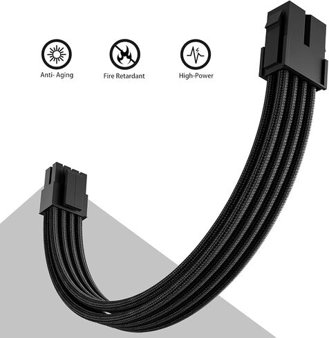 PSU Power Supply Cable Extension Kits, 24Pin ATX Cable, 4+4 Pin CPU Cable, 3X 6+2 Pin PCIE Cable, 4X Cable Comb (BYG, 4-Cable-Set) in Saudi Arabia