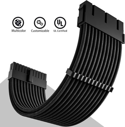 PSU Power Supply Cable Extension Kits, 24Pin ATX Cable, 4+4 Pin CPU Cable, 3X 6+2 Pin PCIE Cable, 4X Cable Comb (BYG, 4-Cable-Set) in Saudi Arabia