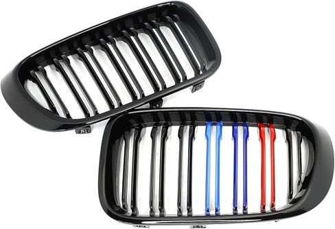 F25 F26 Grill M اللون أسود لامع، شبكة أمامية ABS باللون الأسود اللامع متوافقة مع 2014-2018 X3 F25 X4 F26، مجموعة مكونة من قطعتين شرائح مزدوجة in Saudi Arabia