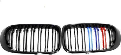 F25 F26 Grill M اللون أسود لامع، شبكة أمامية ABS باللون الأسود اللامع متوافقة مع 2014-2018 X3 F25 X4 F26، مجموعة مكونة من قطعتين شرائح مزدوجة in Saudi Arabia