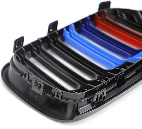 F25 F26 Grill M اللون أسود لامع، شبكة أمامية ABS باللون الأسود اللامع متوافقة مع 2014-2018 X3 F25 X4 F26، مجموعة مكونة من قطعتين شرائح مزدوجة in Saudi Arabia