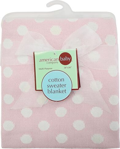 American Baby Company 100% Natural Cotton Sweater Knit Swaddle Blanket, Blue, Soft Breathable, for Boys and Girls in Saudi Arabia