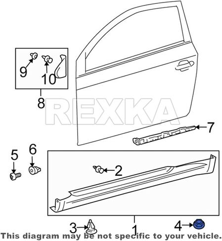 Rexka 15pcs Rocker Panel Moulding Mud Guard Retainers Clips for Toyota 76924-02010 Corolla Echo FJ Cruiser Matrix Prius GM 88970495 Pontiac Vibe 76924-52021 in Saudi Arabia