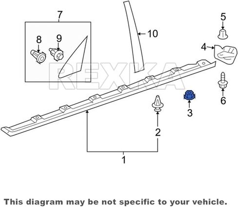 Rexka 15pcs Rocker Panel Moulding Mud Guard Retainers Clips for Toyota 76924-02010 Corolla Echo FJ Cruiser Matrix Prius GM 88970495 Pontiac Vibe 76924-52021 in Saudi Arabia