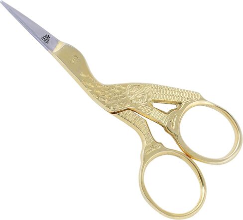 Embroidery Scissors Sewing Sharp Shears fabric crafting scissor for Threading Art Home crafts, Office Work, Vintage stork style safety Needlework Cross-Stitch Tailor Scissors in Saudi Arabia