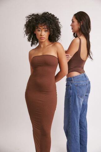 Almere Body Shaping Basic Strapless Maxi Dress in Kuwait