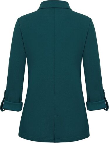 MINTLIMIT Womens Casual Blazers Button Front 3/4 Roll-up Sleeve Notched Lapel Business Work Blazer Jacket with Pockets in Kuwait