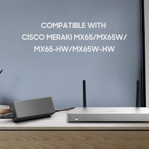 محول 54 فولت متوافق مع Cisco Meraki MX65 MX65W MX65-HW MX65W-HW MA-PWR-90WAC 640-47010 600-47010 Cloud Managed Router ترخيص الأمان المتقدم 1.67A 90W 90.18W شاحن سلك إمداد الطاقة in Saudi Arabia