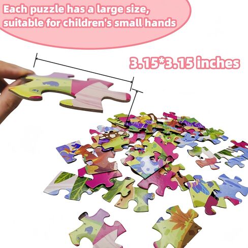 48 قطعة من ألغاز الصور المقطوعة على شكل ديناصور، ألغاز أرضية ضخمة للأطفال بعمر 3 4 5 6 7 8، ألغاز كبيرة الحجم من الورق المقوى السميك جدًا للتعلم التعليمي لمرحلة ما قبل المدرسة، هدايا للأطفال الأولاد والبنات من سن 3 سنوات فما فوق in Kuwait