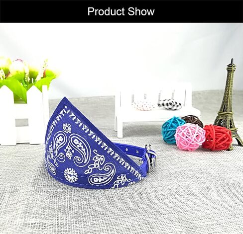 Fashion Dog Bandana Collar Dog Collar Boy Medium Bandana Puppy Bandana with Collar for Dogs - Deep Blue - M in Saudi Arabia