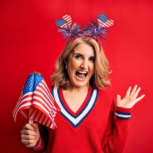 AIUPUOC 4th of July Headbands Independence Day Headband Patriotic Hair Accessories Hair Bands Fourth of July Outfits Hair Decorations USA Flag Star Head Bopper Hair Supplies 1Pcs in Saudi Arabia