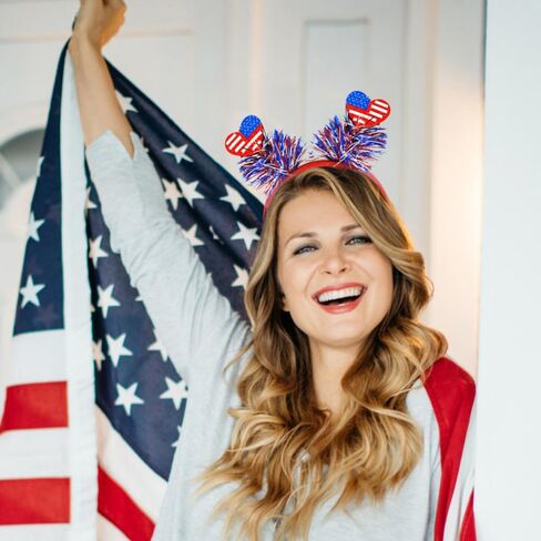 AIUPUOC 4th of July Headbands Independence Day Headband Patriotic Hair Accessories Hair Bands Fourth of July Outfits Hair Decorations USA Flag Star Head Bopper Hair Supplies 1Pcs in Saudi Arabia