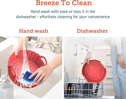 COSORI Air Fryer Silicone Liners for 3-5 Qt, Foldable 7.6 Inch Reusable Basket, Certified Food Grade Accessories, Resistant up to 450°F​, Thickened & Durable, Non-stick Dishwasher Safe, Gloves, 2 Pcs in Saudi Arabia