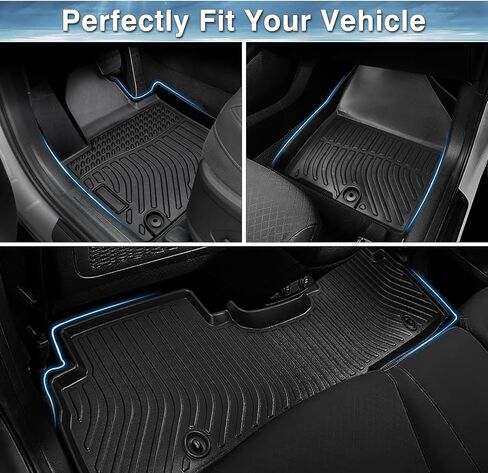 Mixsuper Truck Bed Mat for Ford Ranger SuperCrew 2019-2024, Only Fit 5ft Bed, All Weather Truck Rugged Bed Liner TPE Durable Odorless Black in Saudi Arabia