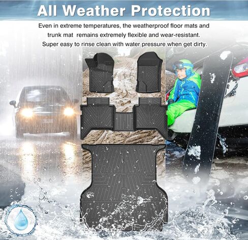 Mixsuper Truck Bed Mat for Ford Ranger SuperCrew 2019-2024, Only Fit 5ft Bed, All Weather Truck Rugged Bed Liner TPE Durable Odorless Black in Saudi Arabia