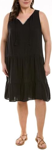 NIC+ZOE Women's Double Gauze Tiered Dress in Saudi Arabia