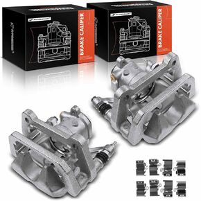 A-Premium Disc Brake Caliper Assembly with Bracket Compatible with Select Chrysler and Jeep Models - 200 2015-2017, Cherokee 2014-2020 - Rear Driver and Passenger Side, 2-PC Set