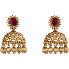 Tarinika Brass Classic Antique Dangle Earring with Filigree Design - Jhumkas Indian Earrings for Women | Perfect for Ethnic Occasions | Traditional South Indian Jewelry | 1 Year Warranty*