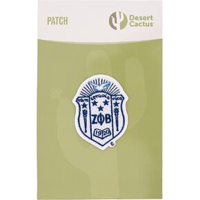 Desert Cactus Zeta Phi Beta Embroidered Appliqué Patch Sorority Sew or Iron On Blazer Jacket Bag (Design 2) (3 inches)