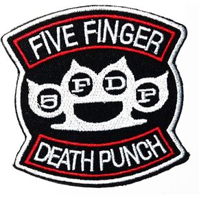 Music F Death Punch Heavy Metal Groove Metal Thrash Metal Alternative Metal Hard Rock Band Music Logo Patch Embroidered Sew Iron On Patches Badge Bags Hat Jeans Shoes T-Shirt Applique
