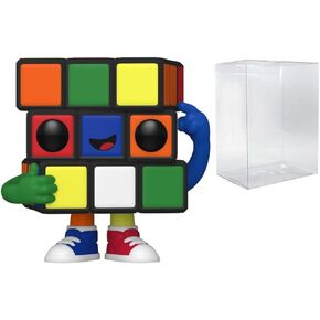 POP Retro Toys: [Rubik's] Cube 2002 Convention Exclusive Puzzle Cube Funko Vinyl Figure (Bundled with Compatible Box Protector Case), Multicolor, 3.75 inches