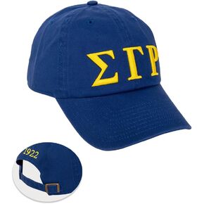 Desert Cactus Sigma Gamma Rho Baseball Hat Brimmed Embroirderd Cap Adjustable Cloth Strap Adult (Style 1) Blue