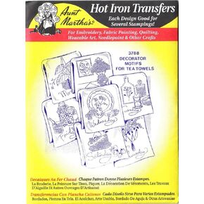 Aunt Martha's Hot Iron Transfers 3788 Decorator Motifs for Tea Towels