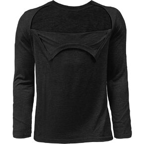 Chemo Shirt for Port Access Women Chemotherapy Chest Port Access Long Sleeve Shirt Men Side Zippers Full Open Chemo Clothing