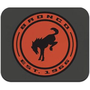 Bronco Round Badge Distressed Low Profile Thin Mouse Pad Mousepad